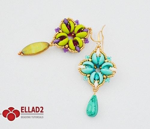 Tutorial de Abalorios Aretes Libby de Ellad2