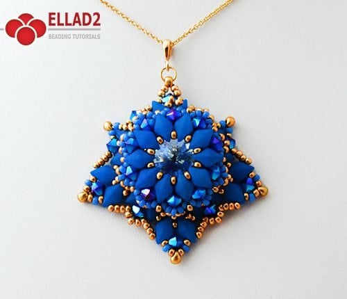 Tutorial Colgante Davina con Diamonduo cuentas de Ellad2