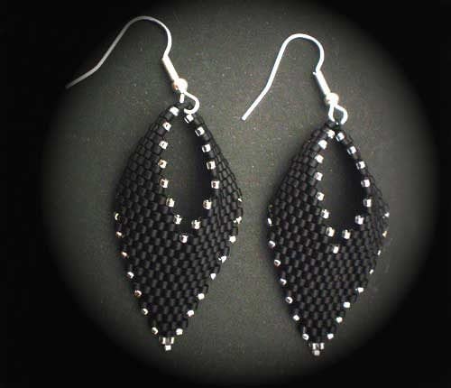 Beading Tutorial Russian Leaf Earrings -Ellad2