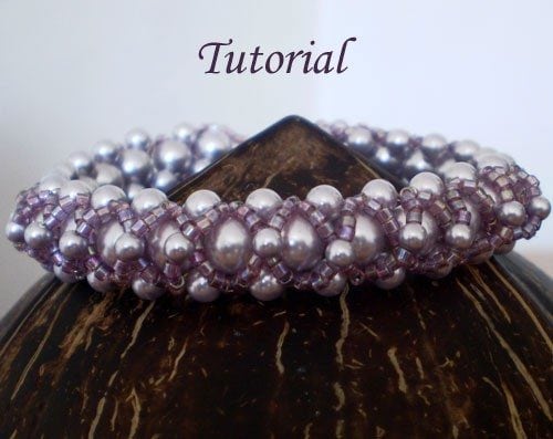 Beading Tutorial Lilac bracelet