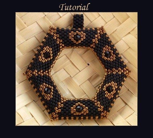 Beading Tutorial Beaded hexagram Ellad2