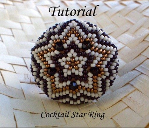 Beading Tutorial Cocktail Star Ring