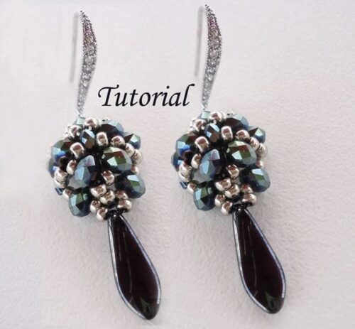 Beading Tutorial Faceted Blue Earrings