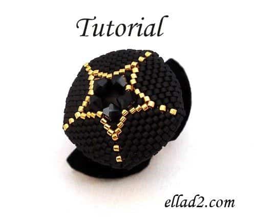 Beading Tutorial Beaded-star-ring